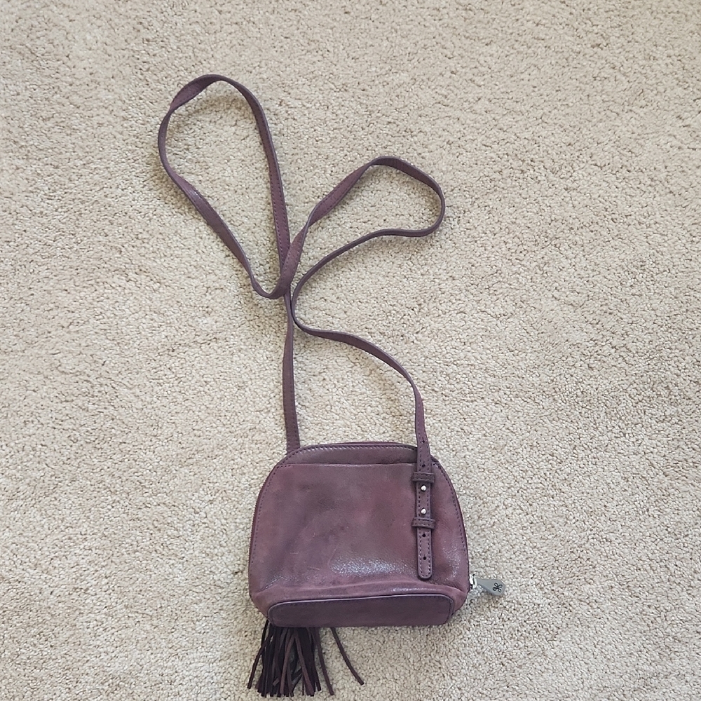 HOBO Purple Crossbody Bag with Tassel and Zipper